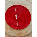 Handwoven Red Jute Round Mat – Eco-Friendly Braided Floor Rug for Living Room, Dining Table, Kitchen & Home Décor-2