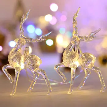 LED Diamond Deer Fairy Light String Christmas Lights for Decoration Indoor Lighting