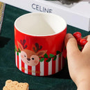 Christmas Themed Mug With Gift Box Handle - Assorted - Single Piece-8