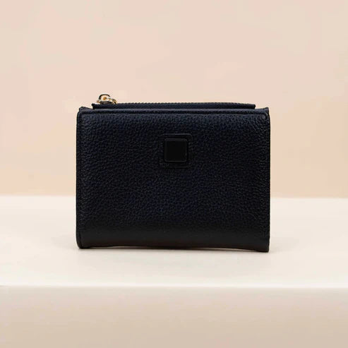 Small Classic Bi-Fold Women’s Wallet – Slim Purse with 4 Card Slots, Coin Zipper Pocket, Long Bill