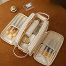 3-layer Double Zipper U-shaped Design Cosmetic Bag-3