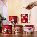 Christmas-Themed Metal Bucket for Candy, Cookies & Treats - Perfect Holiday Gift Packaging-2