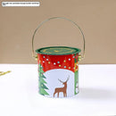 Christmas-Themed Metal Bucket for Candy, Cookies & Treats - Perfect Holiday Gift Packaging-4
