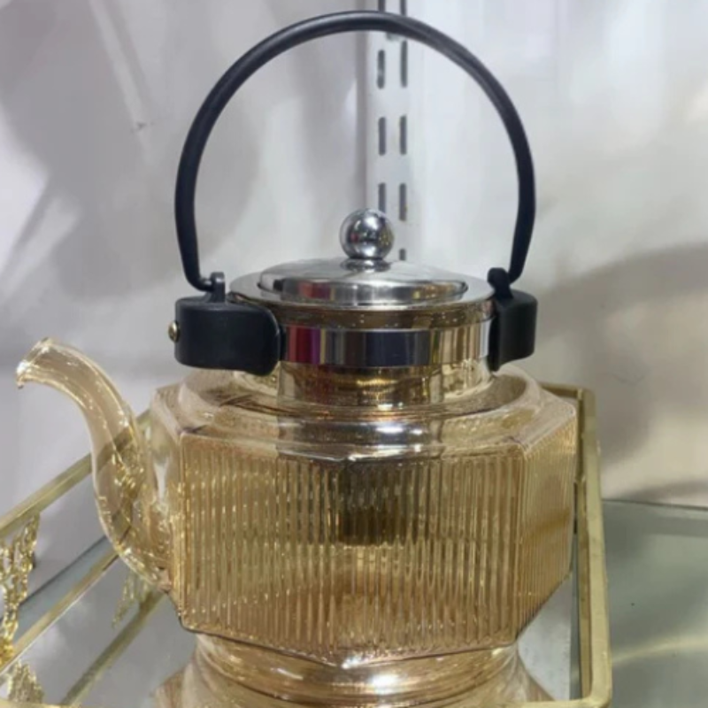 High Temperature Resistant Borosilicate Glass Teapot - 0