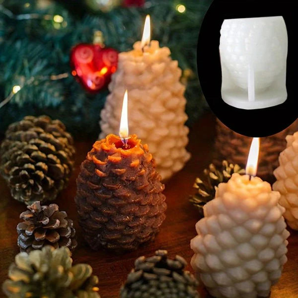 Pine Cone Candle - Pack of 3 - 0