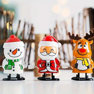 Cute Twistable Spring Santa & Snowman Set - Battery-Free Walking Toys, Perfect for Party Gifts- ( SET OF 6) - 0