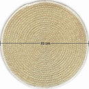 Natural Round Jute Mat – Handwoven Eco-Friendly Floor Rug for Home, Entryway, Kitchen & Living Room Décor (Single Piece, Beige)-3
