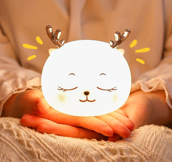 Silicone Deer Touch Lamp Night Light - 0