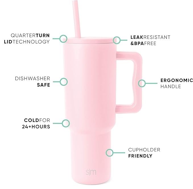 Stainless Steel Tumbler – Matte Finish |Sipper | Leak-Proof | With 2 Straw & Brush 1.2L