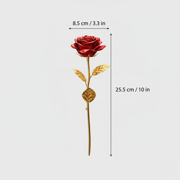 Luxury Red & Gold Everlasting Rose in Premium Gift Box