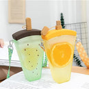 Kawaii Watermelon Ice Cream Sippers with Strap and Stickers-12