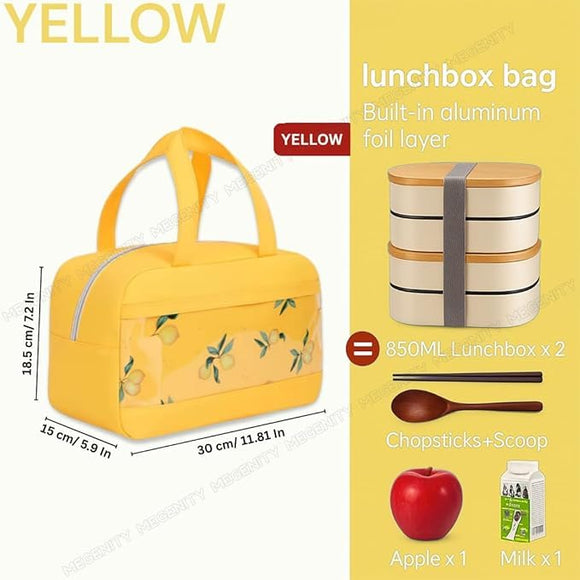 Insulated Lunch Bag for Women – Reusable Lunch Tote with Zipper Closure, Lightweight Thermal Lunch Purse for Work, School & Travel