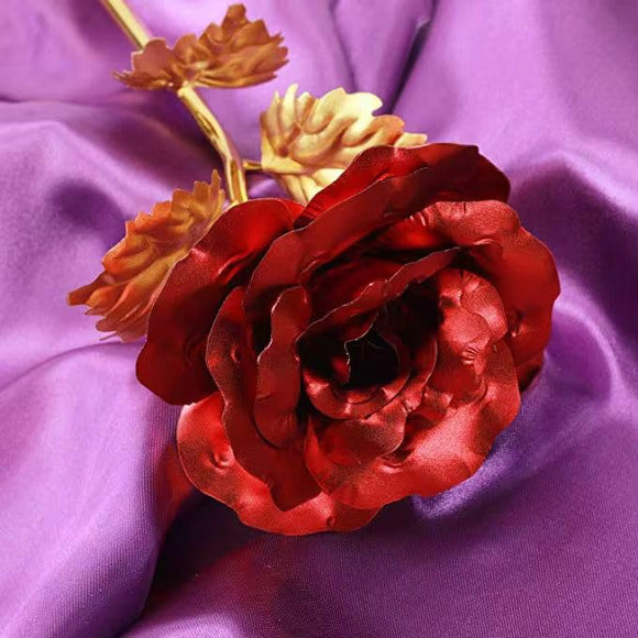 Luxury Red & Gold Everlasting Rose in Premium Gift Box