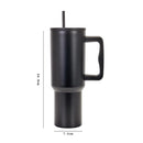 Stainless Steel Tumbler – Matte Finish |Sipper | Leak-Proof | With 2 Straw & Brush 1.2L-10