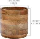 Large Mango Wood Cachepot for Plants-4