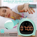 Cute Dinosaur Alarm Clock with USB Charging Port, 2 Alarms Loud LED Display, Snooze Function, Desk Clock Adjustable Ringtone Timed Reminder Dual Alarms, Snooze, Digital Display, Nap Timer, 8 Levels Adjustable  Volume for Kids-3