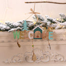 wooden christmas welcome hanging plaque wall door decors xmas tree-4
