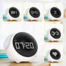 Emoji Alarm Clock Children Digital Clock Night Light Dynamic Emoji, Snooze Function Sounds with Temperature,Voice Control-4