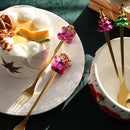 Set of 6 Christmas Character Spoons, Christmas Cutlery, Creative Tableware, Cutlery for Parties, Restaurants, Holidays, Cafes-3