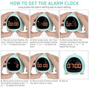 Cute Dinosaur Alarm Clock with USB Charging Port, 2 Alarms Loud LED Display, Snooze Function, Desk Clock Adjustable Ringtone Timed Reminder Dual Alarms, Snooze, Digital Display, Nap Timer, 8 Levels Adjustable  Volume for Kids-2