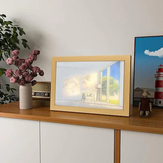 3D LED Light Up Wall Art Light Painting Luminous Light Painting for Wall Decor 23*16*5 cm - 0