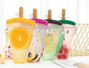 Kawaii Watermelon Ice Cream Sippers with Strap and Stickers-3