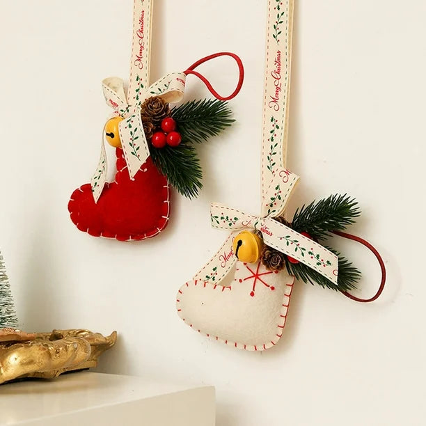 Plush Christmas Tree Ornament ( 2 Pcs )