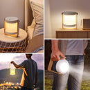 4-in-1 Foldable Table Lamp, USB Rechargeable LED Light, Wooden Handle Portable Lantern Light and Flashlight-8