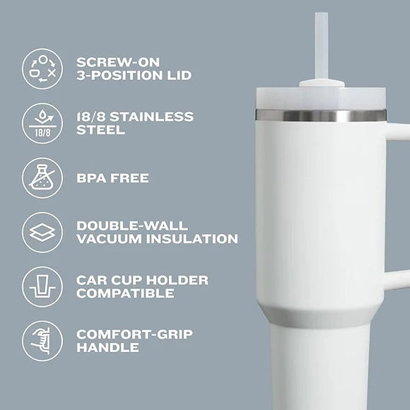 Personalized FleurFlow™ Tumbler with Straw & Lid