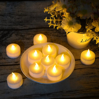 Led Mini Candle Lights for Diwali, Pooja and Other Festive Events Indoor and Outdoor Decoration (Pack of 24) - 0