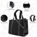 Casual Luxe: Two-Compartment Canvas Handbag-5