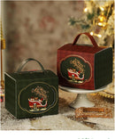Christmas Box Handheld Christmas Gift Box Christmas Eve Packaging Bag Christmas Paper Box Square Box-3
