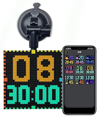 Smart Screen Display Frame, Car Rear Window LED Screen Light, Pattern Animation Scrolling Programmable LED Light , LED Screen, Portable Car Dashboard Screen , App control led Display Screen - 0