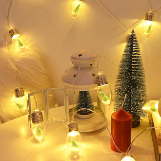 Christmas Tree Snow Globe Tree String Lights - 0