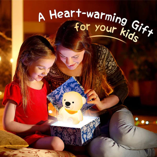 Bear Night Light for Kids,16 Colour Changing Baby Night Light