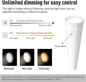 Book Light for Reading, Rechargeable With 3 Colors Stepless Dimming Memory Function for Reading and Night light - 0