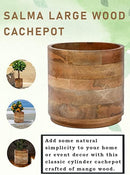 Large Mango Wood Cachepot for Plants-6