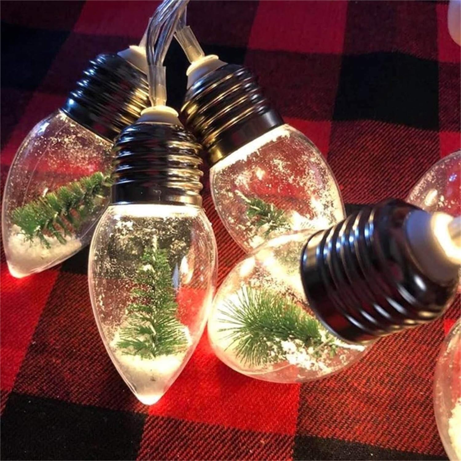 Christmas Tree Snow Globe Tree String Lights