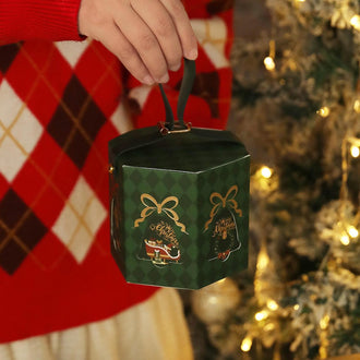 Christmas Box Handheld Christmas Gift Box Christmas Eve Packaging Bag Christmas Paper Box Hexagonal Box - 0