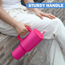 Stainless Steel Tumbler – Matte Finish |Sipper | Leak-Proof | With 2 Straw & Brush 1.2L-14