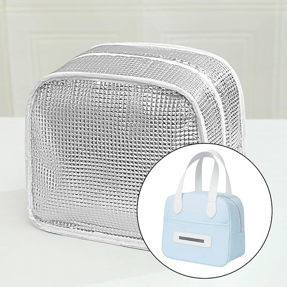 Compact Insulated Lunch Bag – Reusable Lunch Tote with Top Handles, Lightweight Thermal Lunch Purse for Work, Office, Picnic & Travel