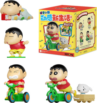 52TOYS BLIND BOX ShinChan Dynamic Shin Life, Mystery Box, Collectible Wind-up Toy Desktop Decoration, Gift for Christmas - 0