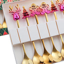 Christmas Characters Spoons Flatware Lightweight Tea Decor-5