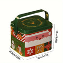 Santa Claus Christmas Candy Box with Handle Cookies Biscuit Case for Candy Cookies Gifts (PACK OF 1)-3