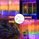 Smart 400 LED Curtain Lights - Bluetooth, Music Sync, Custom Patterns & Text, RGB Colors-3