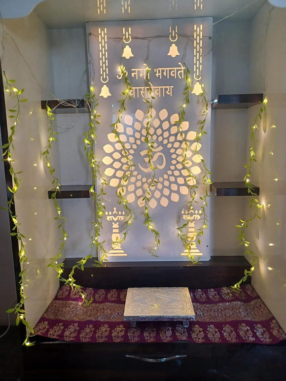Leaf Curtain LED String Light,- Ideal for Bedroom, Garden, Birthday & Festive Decor (Warm White)
