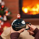 Christmas Mug for Kids with Santa Claus, Large Festive Happy Spehre Santa Spoon-2