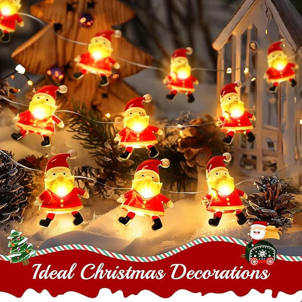 LED Christmas Santa Claus Fairy String Lights - 0