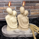 Hugging Couple Candle  ( PACK OF 2 )-2