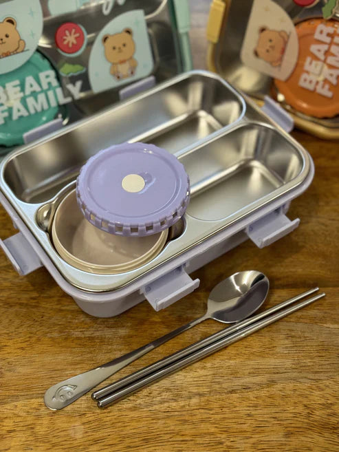 Bear Family Bento Stainless Steel lunch box